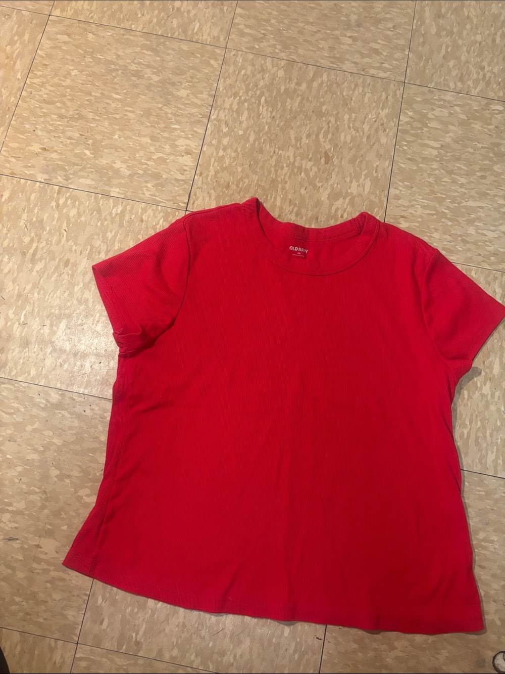 Old Navy Bright Red Crew Neck Tee